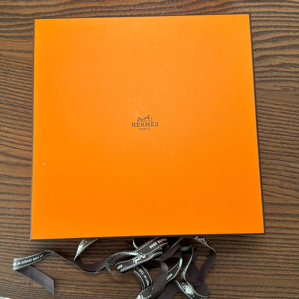 Authentic Hermes scarf gift box